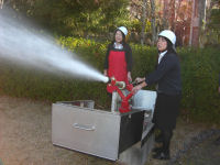 文化財防火デーを前に自衛消防訓練