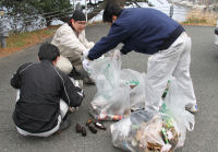 松崎町職員組合清掃作業