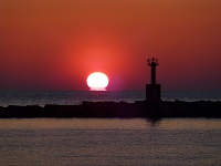 松崎海岸からの夕陽