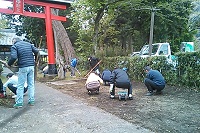 伊那上神社清掃 伊那上神社清掃