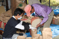 棚田米発送作業 棚田米発送作業