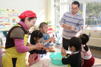 岩科園団子づくり